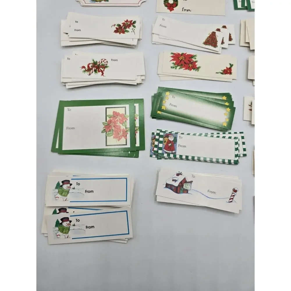 Vintage Christmas Gift Tags Ephemera Unused, Variety!